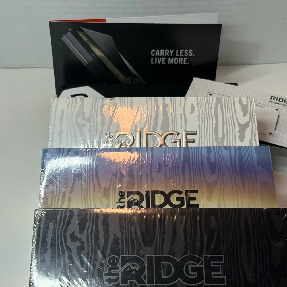 *SOLD*RIDGE Wallet Set - (3) DAMASCUS STEEL (STEEL, BURNT, BLACK) - Picture 4 of 12